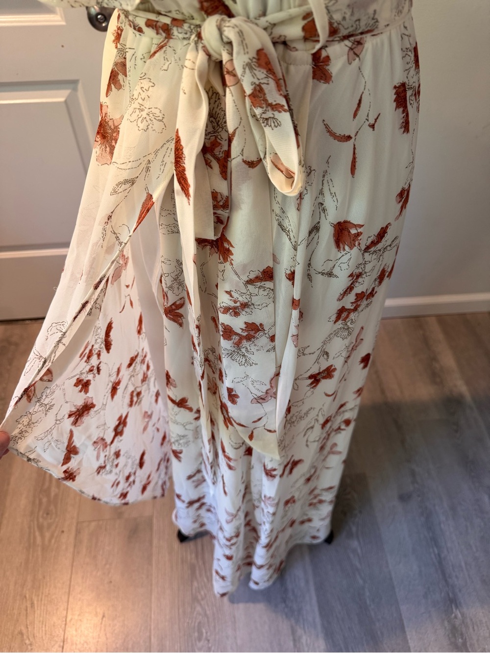 NWT Baltic Born Katya Ruffle Maxi Dress - Rust Floral - Picture 4 of 6